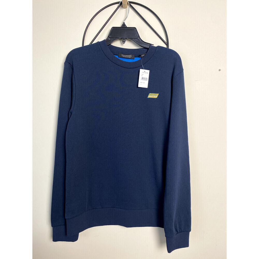 Scotch & Soda Men's Crewneck Pullover Sweater In Coal Blue Size XL NWT